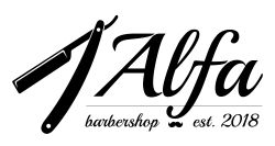 alfabarber logo bw 250x133